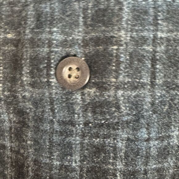 WOOLRICH Mens Blue Plaid 100% Wool Long Sleeve Shirt Size M Heavy - Picture 5 of 11